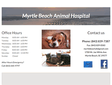 Tablet Screenshot of myrtlebeachanimalhospital.com